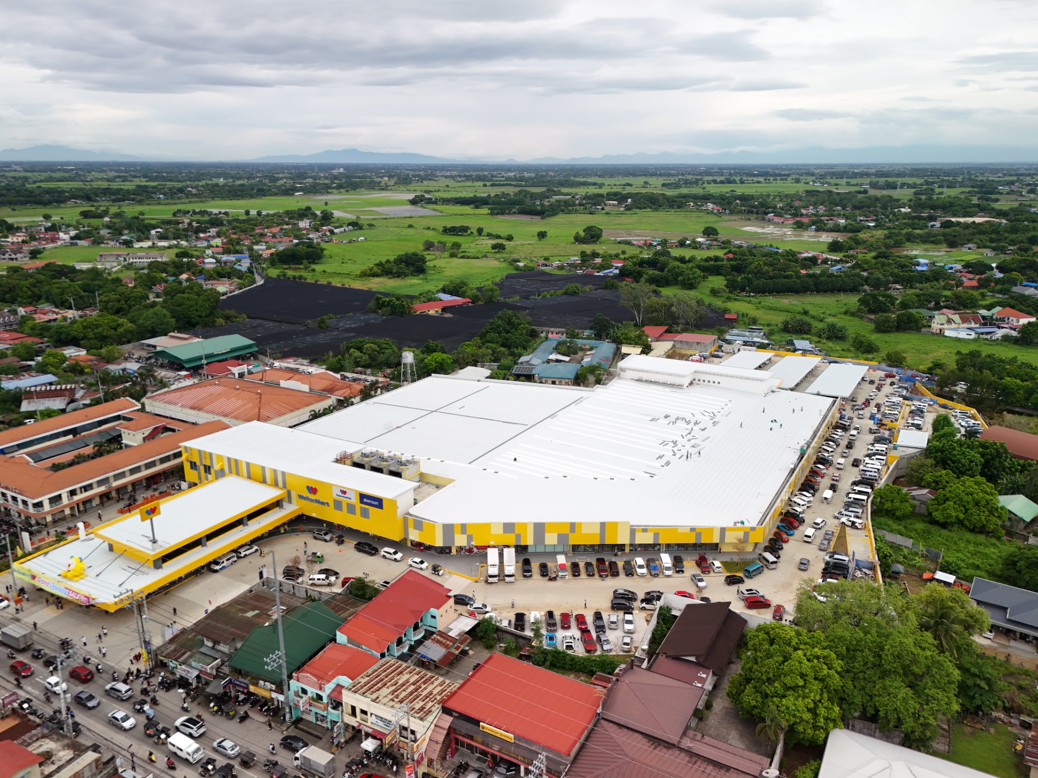 Aerial view of WalterMart and the surrounding area